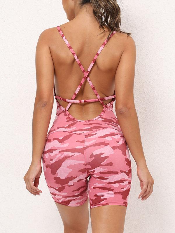 Booty-Enhancing Cross Back Yoga Jumpsuit - Flirty Activewear Piece - SALA