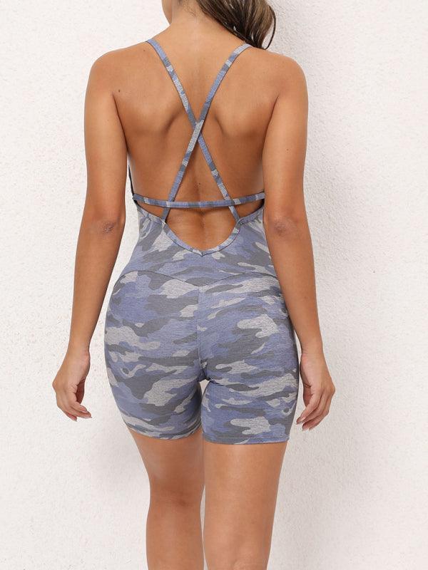 Booty-Enhancing Cross Back Yoga Jumpsuit - Flirty Activewear Piece - SALA