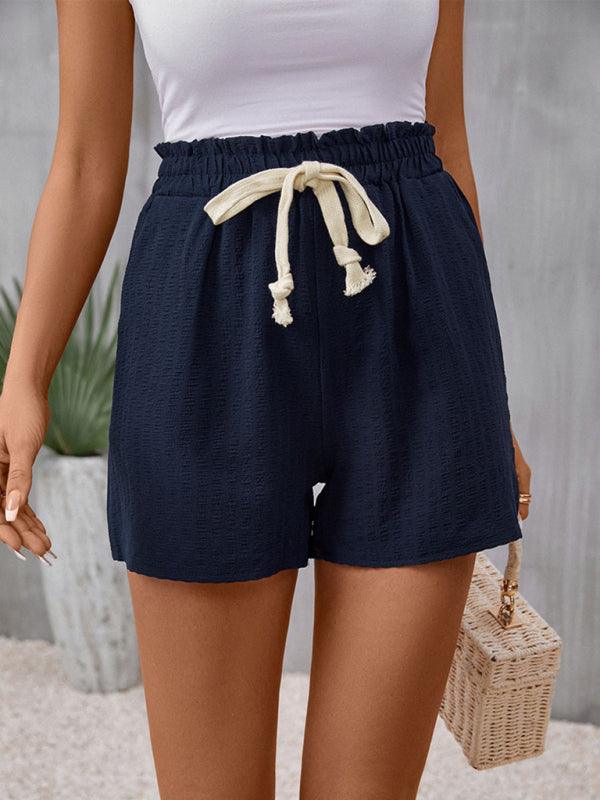 Casual Chic Elastic Waist Tie Shorts for Effortless Style - SALA