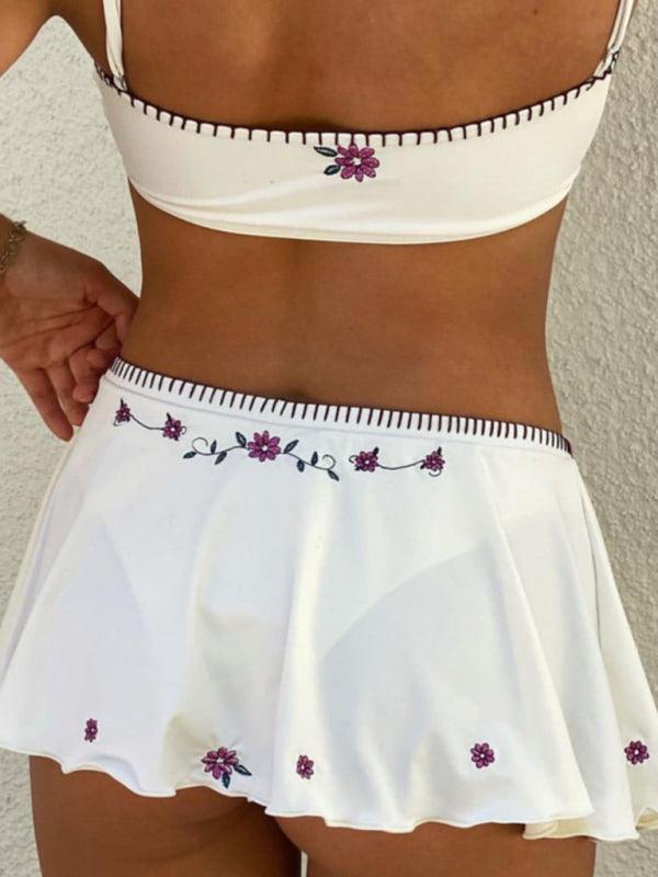 Chic Split Skirt Suspender High Waist Bikini - Stylish Swimwear for Beach and Resort - SALA