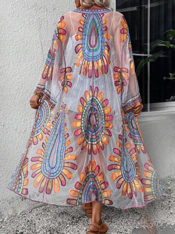 Elegant Lace Beach Skirt Cardigan for Stylish Sun Protection - SALA