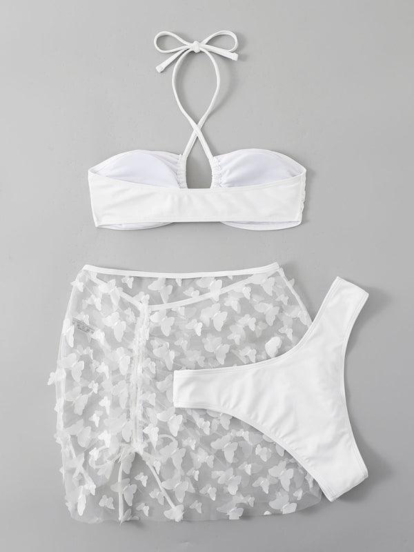Elegant Strappy Three-Piece Split Bikini Set for Women - SALA