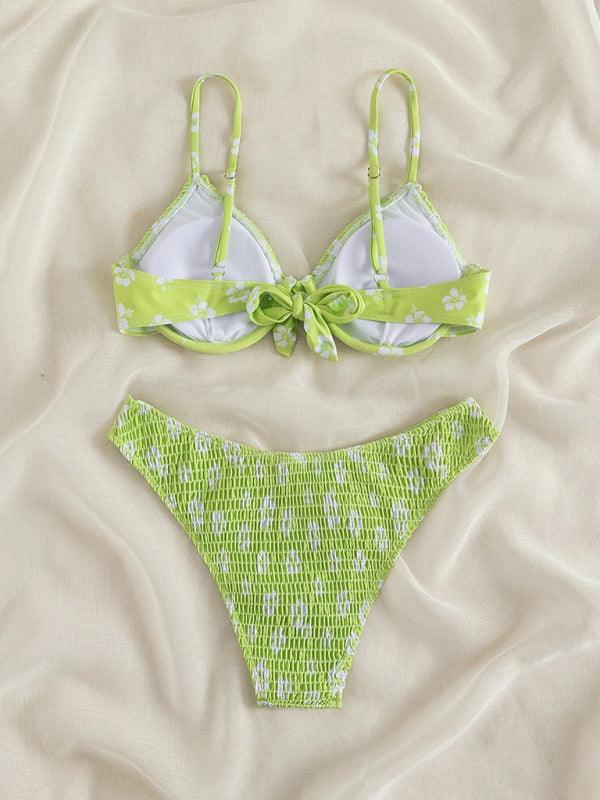 Floral Underwire Push-Up Bikini Set - SALA