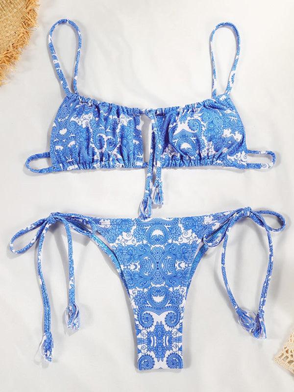 Fresh Printed Strap Bikini with Captivating Design - SALA