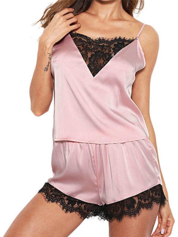 Lace Dreams: Elegant And Cozy Pajama Set - SALA