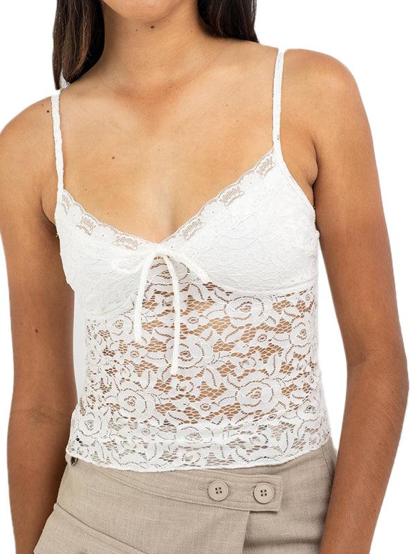 Lace V-Neck Camisole Top for Women - Elegant and Comfortable - SALA