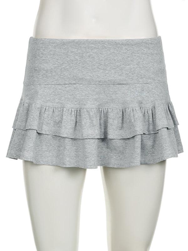 Sassy Embroidered Ruffle Skirt with a Flirty Twist - SALA