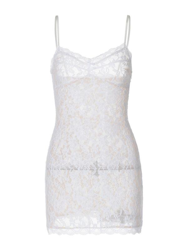 Seductive Lace Dream Dress with Strappy Details - Flirty & Fabulous - SALA