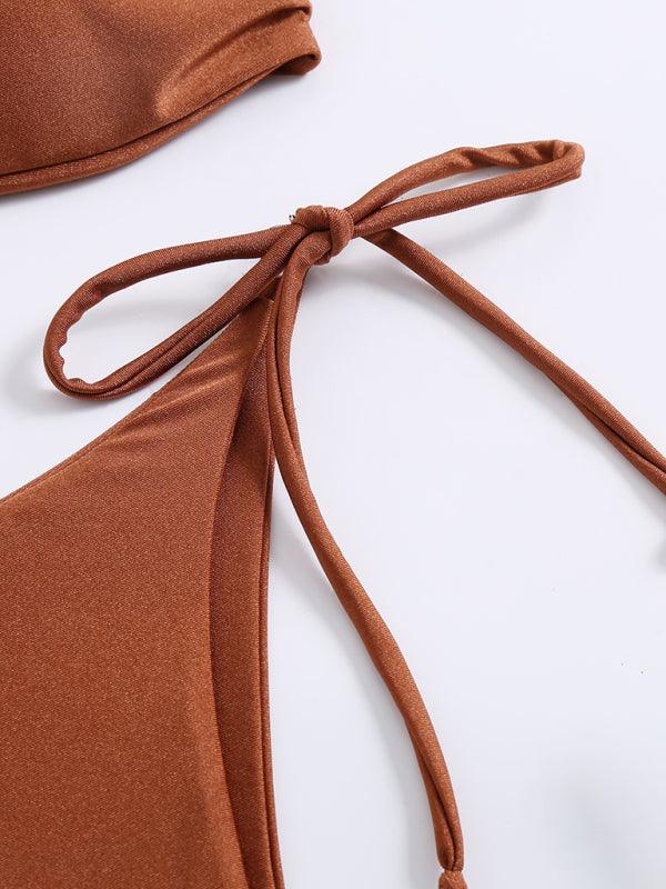 Seductive Split Design Strappy Swimsuit - Premium Bikini - SALA