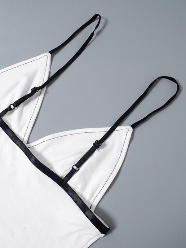 Seductive V-Neck Suspender Top: Sensual Elegance for Your Wardrobe - SALA