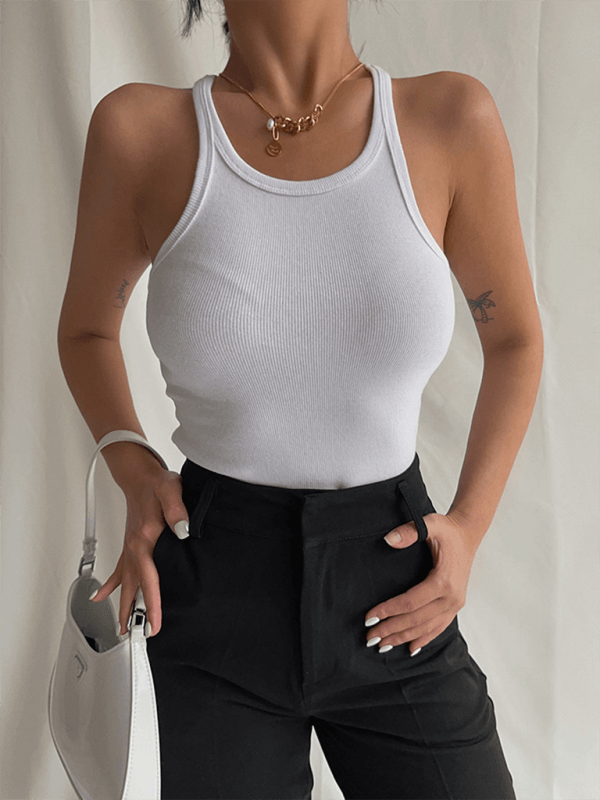 Sleek Sleeveless Sling Design Women's Top with High Elasticity - SALA