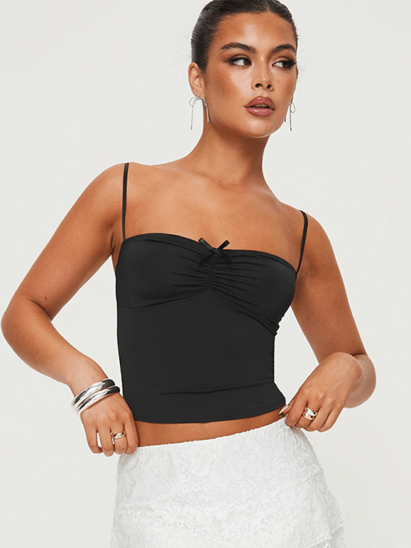 Slim & Stylish One-Shoulder Sling Women's Crop Top - SALA