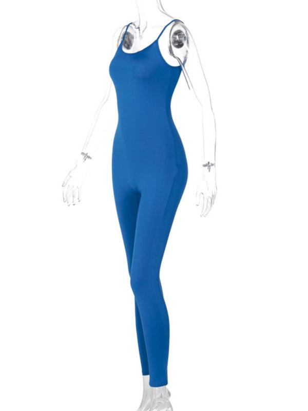 Solid Color Yoga Sports Jumpsuit for Women - Stylish Fitness Wear for Every Occasion - SALA