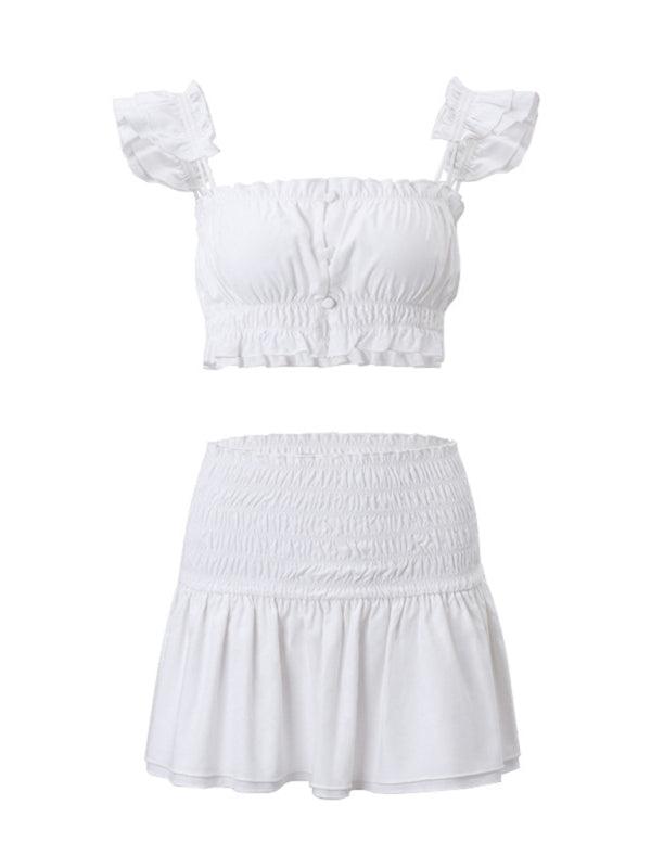 Sophisticated A-Line Skirt and Vest Set for Women - SALA