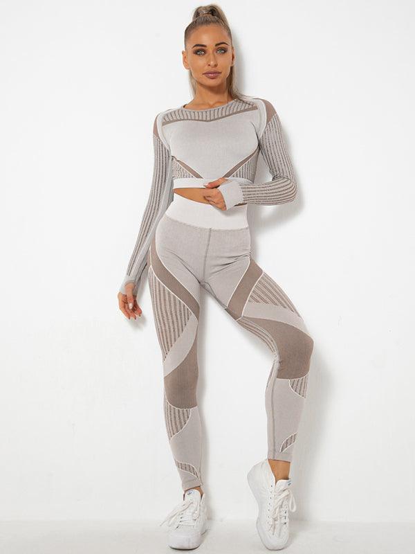 Striped Seamless Yoga Sportswear Set - SALA