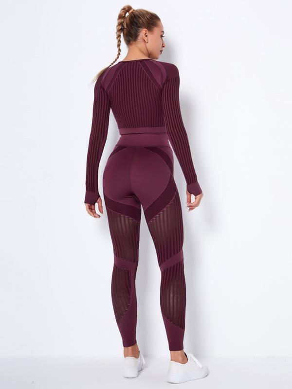 Striped Seamless Yoga Sportswear Set - SALA