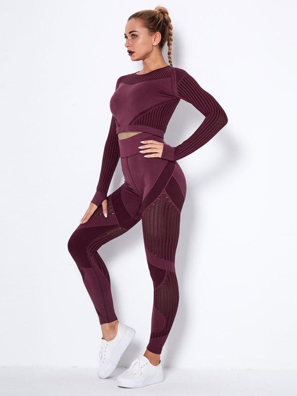 Striped Seamless Yoga Sportswear Set - SALA