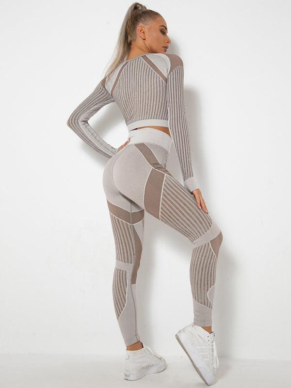 Striped Seamless Yoga Sportswear Set - SALA