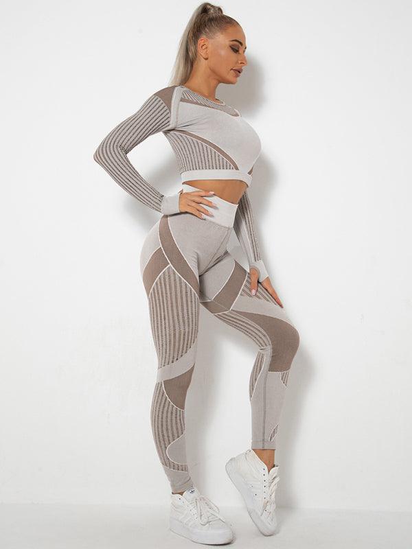 Striped Seamless Yoga Sportswear Set - SALA