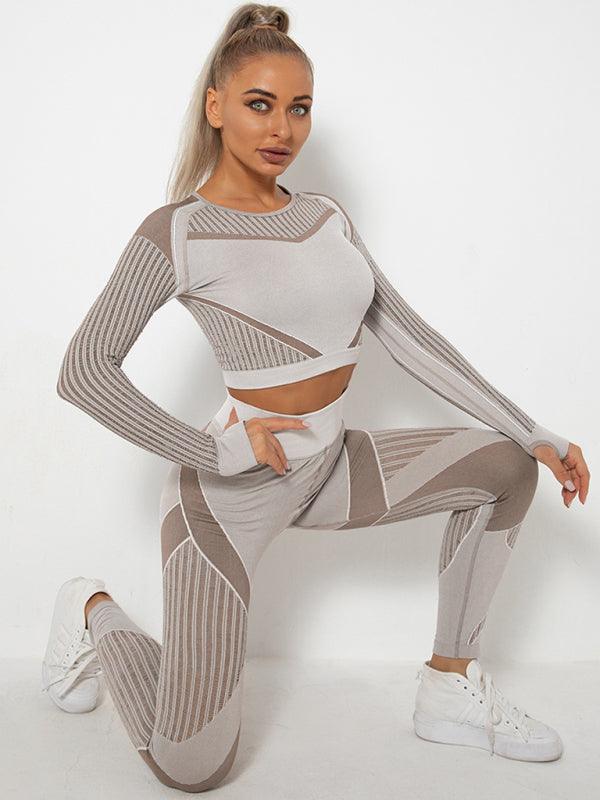 Striped Seamless Yoga Sportswear Set - SALA