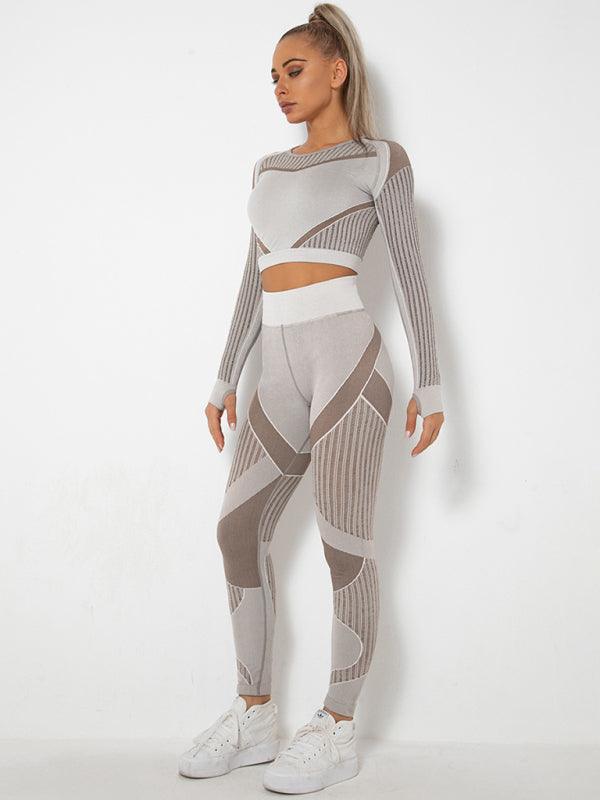 Striped Seamless Yoga Sportswear Set - SALA