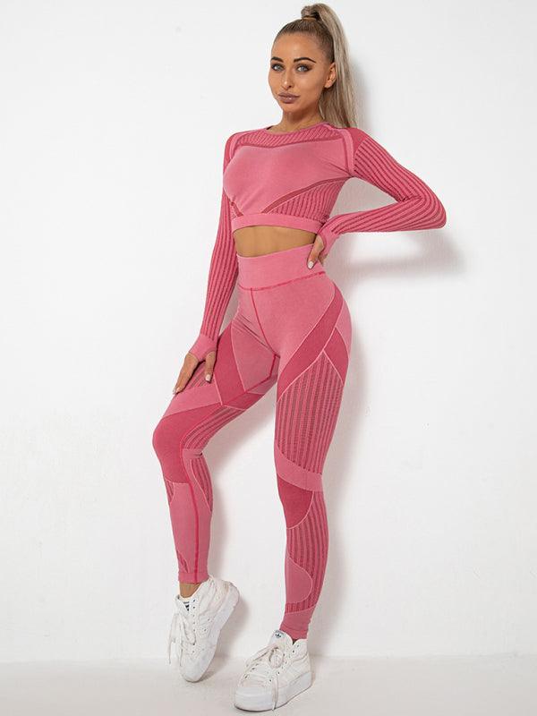 Striped Seamless Yoga Sportswear Set - SALA