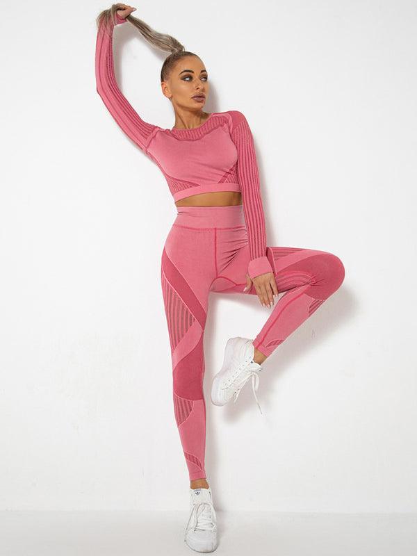 Striped Seamless Yoga Sportswear Set - SALA