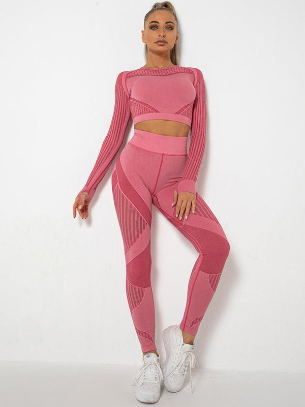 Striped Seamless Yoga Sportswear Set - SALA