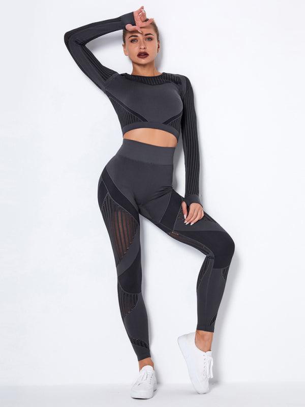 Striped Seamless Yoga Sportswear Set - SALA