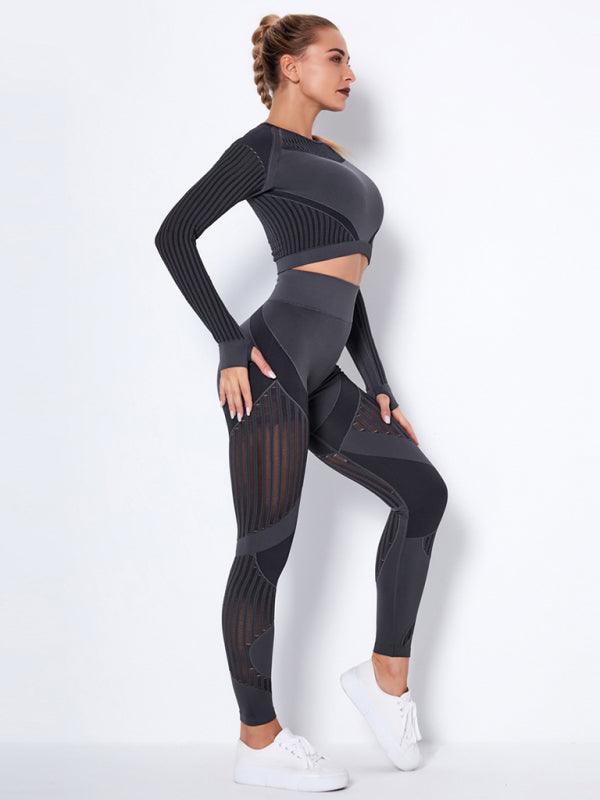 Striped Seamless Yoga Sportswear Set - SALA