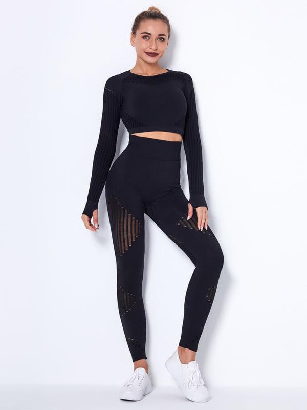 Striped Seamless Yoga Sportswear Set - SALA