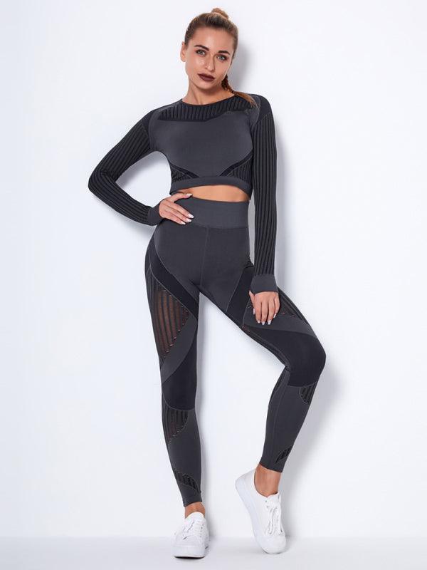 Striped Seamless Yoga Sportswear Set - SALA