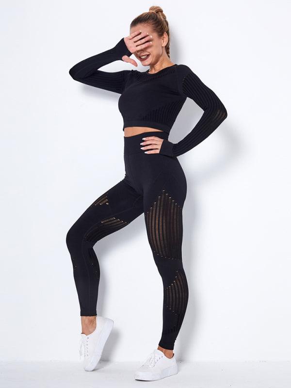 Striped Seamless Yoga Sportswear Set - SALA