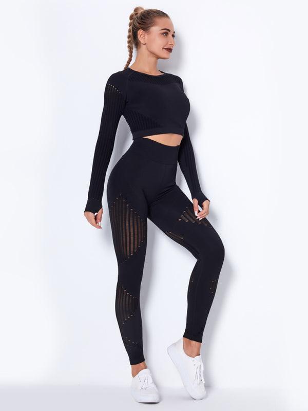 Striped Seamless Yoga Sportswear Set - SALA