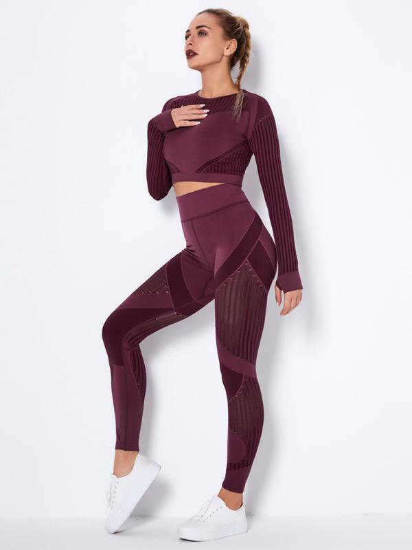 Striped Seamless Yoga Sportswear Set - SALA