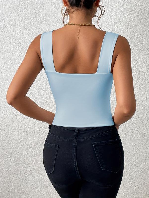 Sultry Slim Fit Camisole with Wide Straps for Summer Parties - SALA