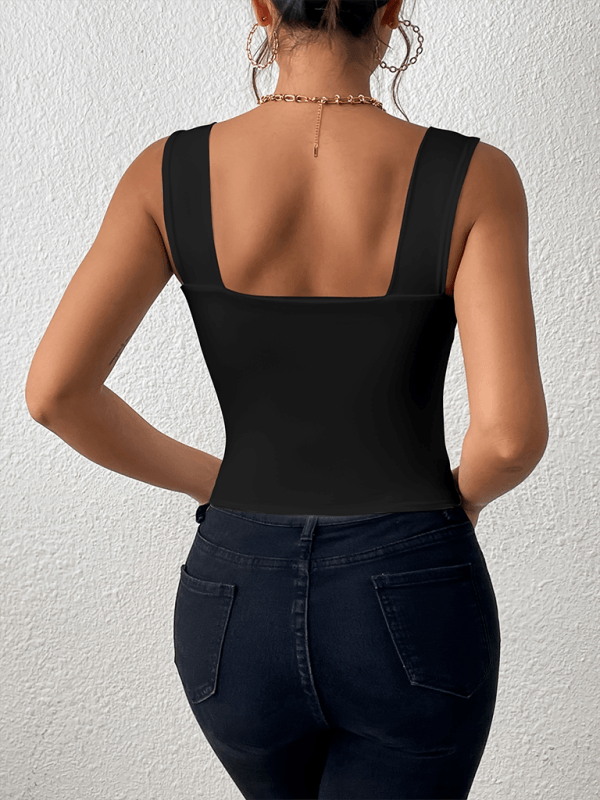 Sultry Slim Fit Camisole with Wide Straps for Summer Parties - SALA