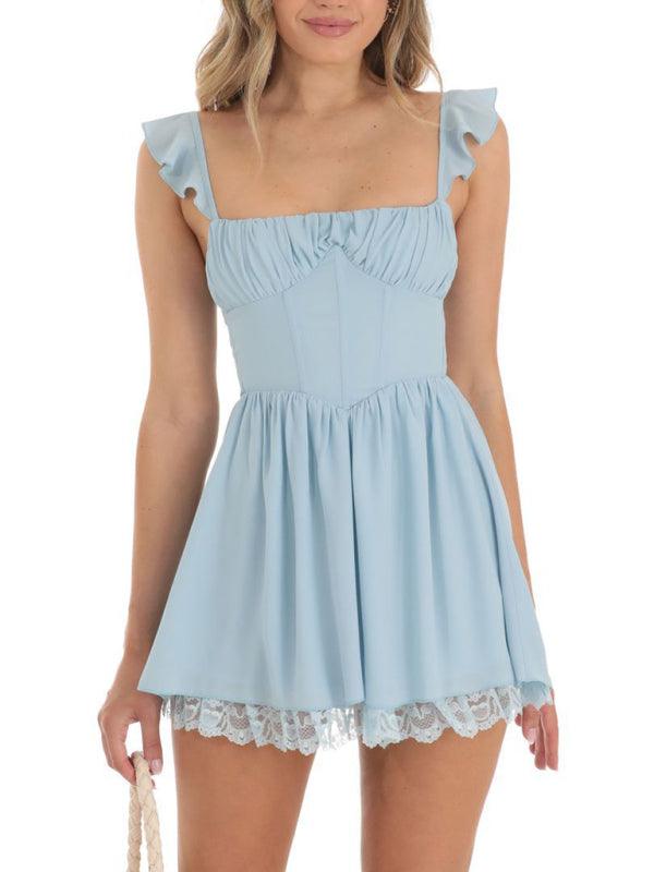 Women’s Lace Suspender Dress With Back Strap - SALA