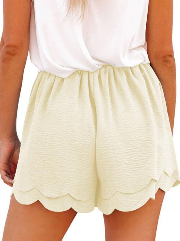 Women's Petal Layered Waist Shorts With Butterfly Ribbon Belt - SALA