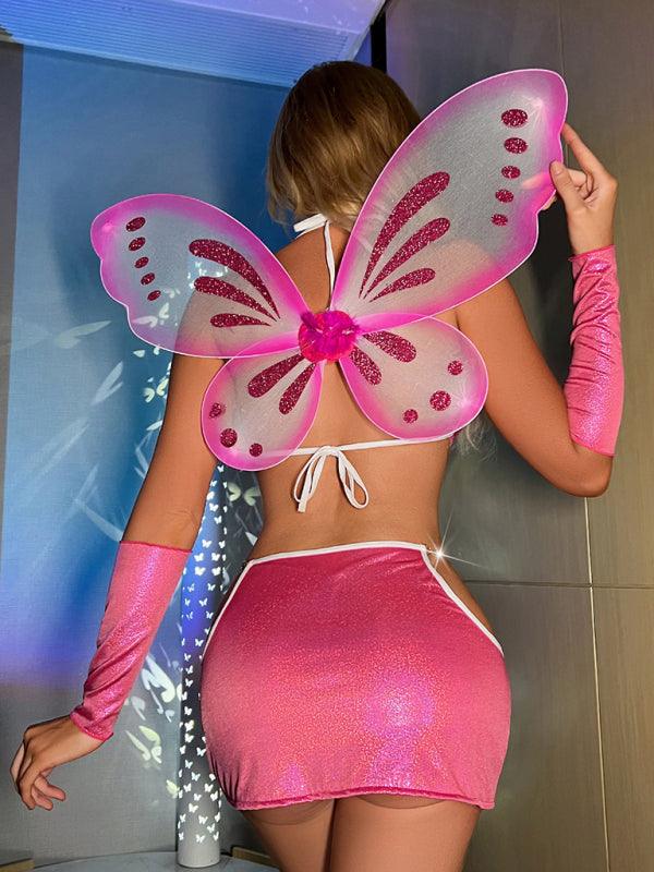 Women's Two-piece Costume With Wings + Sheen Design - SALA
