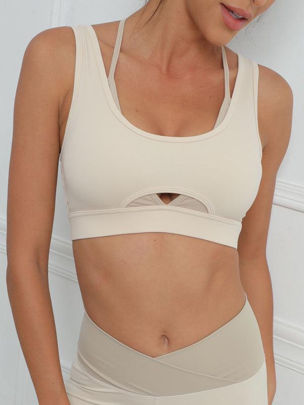 Women’s Yoga Top With Cross Bra Design - SALA