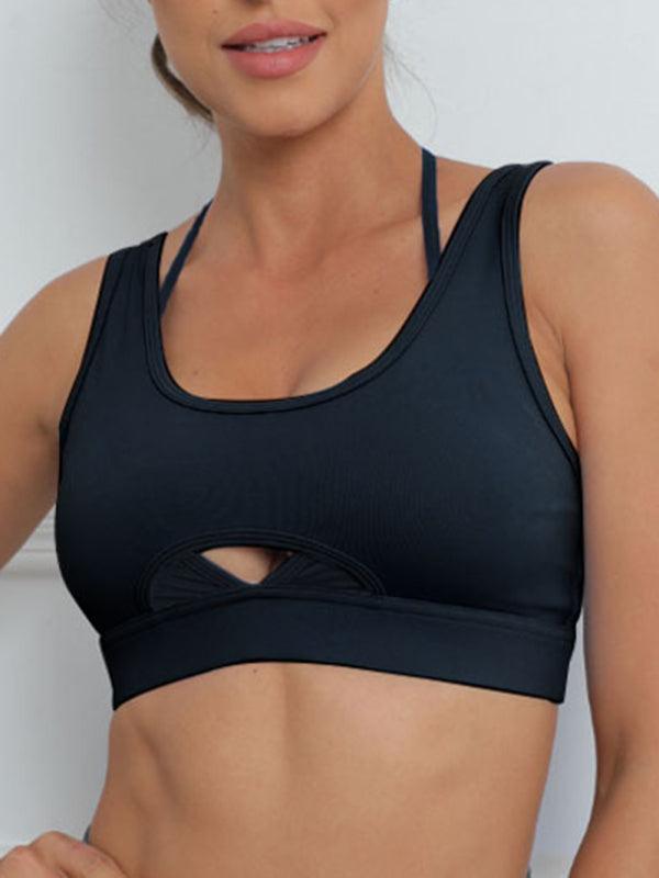 Women’s Yoga Top With Cross Bra Design - SALA