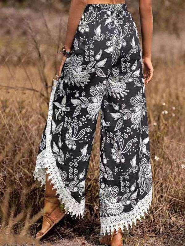 Women's Lace Bohemian Pant Trousers - SALA