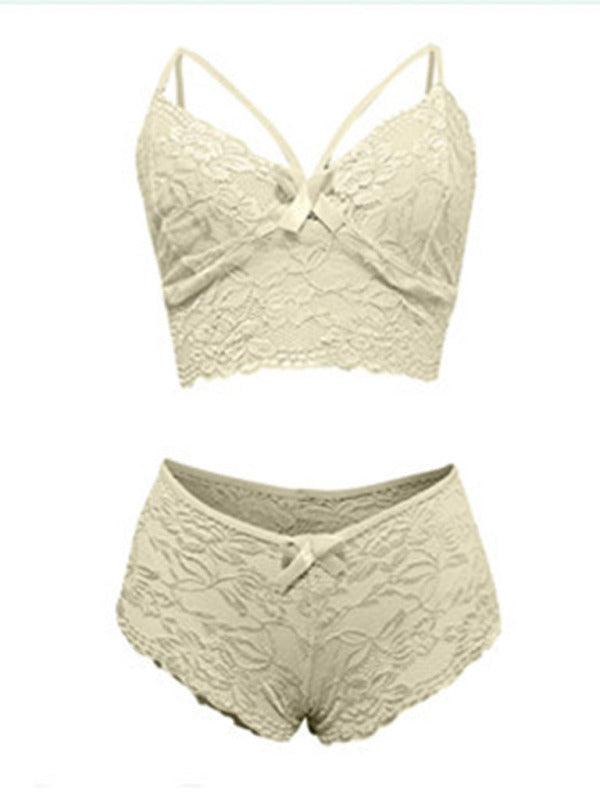 Women’s Embroidered Lace Lingerie Set - SALA