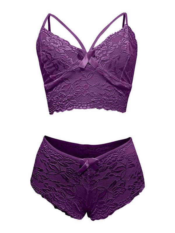 Women’s Embroidered Lace Lingerie Set - SALA