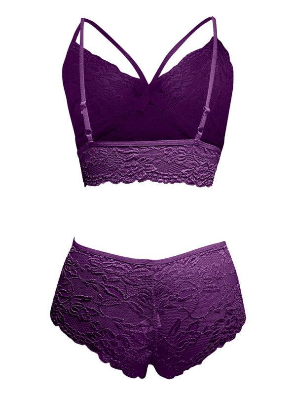 Women’s Embroidered Lace Lingerie Set - SALA