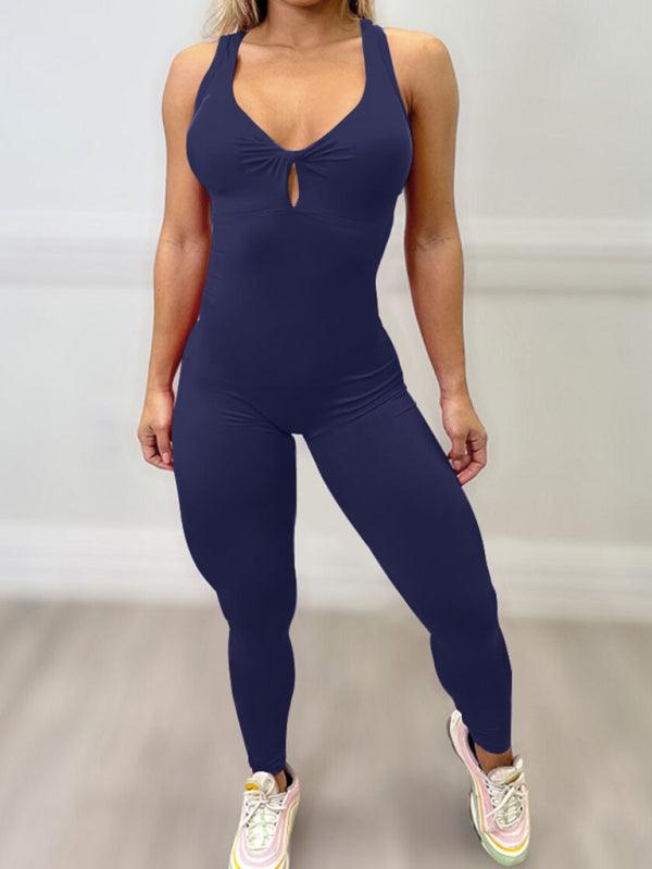 Women's Backless Yoga Jumpsuit With Slim-fit Design - SALA