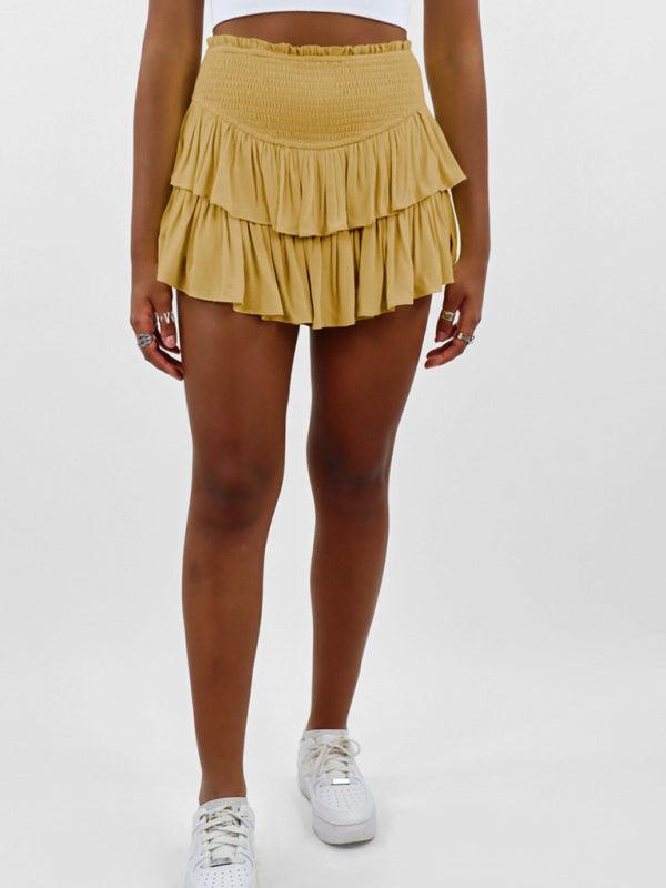 Women's Cake Short Skirt With Layered Design - SALA