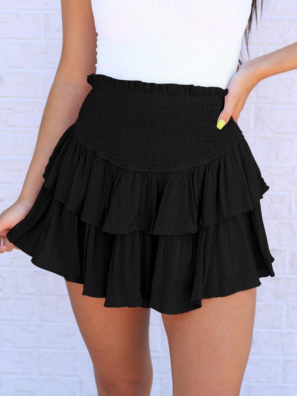 Women's Cake Short Skirt With Layered Design - SALA