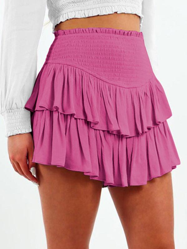 Women's Cake Short Skirt With Layered Design - SALA